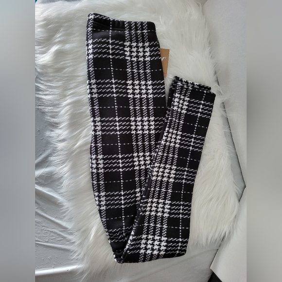 NEW Just Cozy Leggings With Fur Lining Black and White, Size M/L - Picture 1 of 5